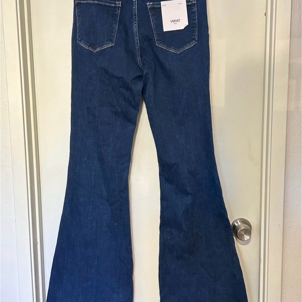 NWT Vervet Bella High-Rise Flare Patchwork Jeans Sz 29 - Picture 6 of 8